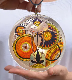 Golden Yellow Mandala Suncatcher Golden Yellow Mandala Suncatcher
