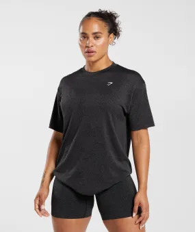 Gymshark Adapt Pattern Seamless Loose Top - Black/Graphite Grey Gymshark Adapt Pattern Seamless Loose Top - Black/Graphite Grey