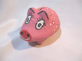 Handmade Hand Painted PINK PIG PIGGY BANK Coin Savings Money Sculpture Handmade Hand Painted PINK PIG PIGGY BANK Coin Savings Money Sculpture