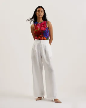 Hanree Printed Slinky Jersey Racer Vest Multicolor Hanree Printed Slinky Jersey Racer Vest Multicolor