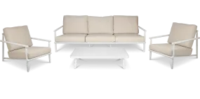 Havana 3 Seater with 2 x Armchair and Coffee Table in Arctic White with Dune Rope Inlay and Olefin Cushions Havana 3 Seater with 2 x Armchair and Coffee Table in Arctic White with Dune Rope Inlay and Olefin Cushions