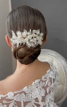 HOPE Smoked Leaf and Austrian Crystal Bridal Comb HOPE Smoked Leaf and Austrian Crystal Bridal Comb