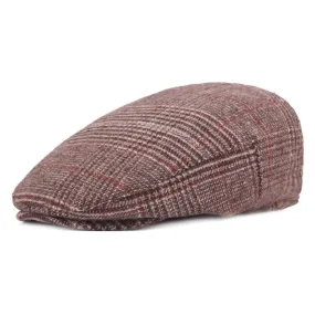 Houndstooth Plaid Wool Ivy Cap Houndstooth Plaid Wool Ivy Cap