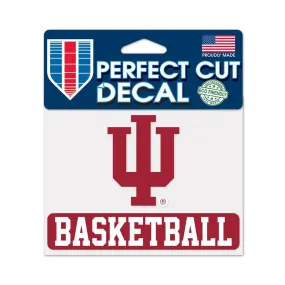 Indiana Hoosiers 4.5" x 5.75" Perfect Cut Primary Basketball Decal Indiana Hoosiers 4.5" x 5.75" Perfect Cut Primary Basketball Decal
