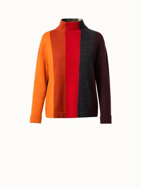 Kaschmirpullover mit Dégradé-Streifen Kaschmirpullover mit Dégradé-Streifen