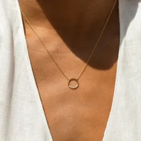 Kayla Pave Circle Necklace Kayla Pave Circle Necklace