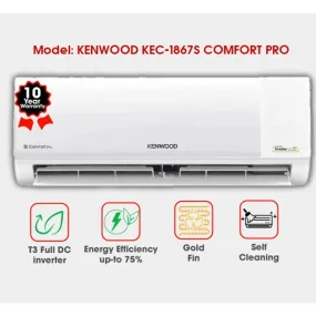 Kenwood 1.5 Ton DC Inverter Split Air Conditioner KEC-1867S Comfort Pro Heat and Cool Kenwood 1.5 Ton DC Inverter Split Air Conditioner KEC-1867S Comfort Pro Heat and Cool