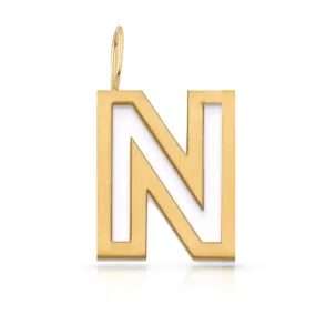 Large Cutout Solid Initial Charm Large Cutout Solid Initial Charm