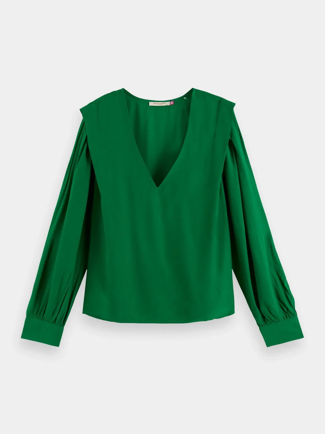 Long sleeved v-neck blouse