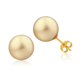 'Marella' 9ct Yellow Gold Golden Pearl Stud Earrings 'Marella' 9ct Yellow Gold Golden Pearl Stud Earrings