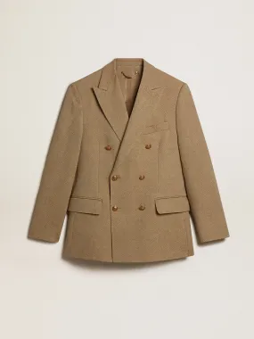 Men’s pale beech-colored double-breasted blazer Men’s pale beech-colored double-breasted blazer