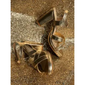 METALLIC Bridal Block Heels for Weddings METALLIC Bridal Block Heels for Weddings