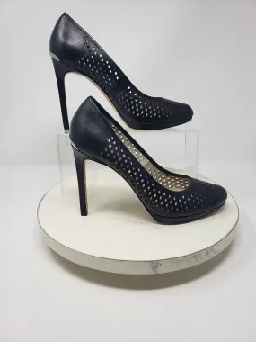 Michael Kors Size 8.5 Black Perforated Dots Heels Michael Kors Size 8.5 Black Perforated Dots Heels