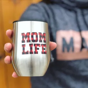 Mom Plaid • Wine Tumbler Mom Plaid • Wine Tumbler