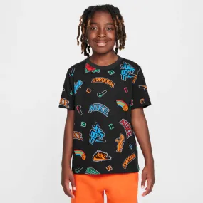 NIKE KID'S VARZITY ZOP BLACK TEE NIKE KID'S VARZITY ZOP BLACK TEE