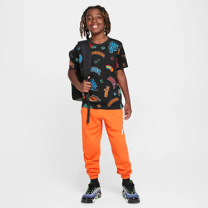 NIKE KID'S VARZITY ZOP BLACK TEE
