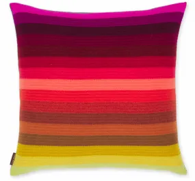 Ochre Rainbow After The Storm Textured Stripe Cushion Large Ochre Rainbow After The Storm Textured Stripe Cushion Large