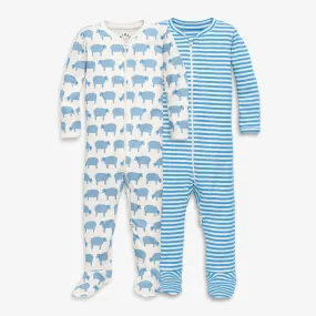 Organic zip footie 2-pack gift set Organic zip footie 2-pack gift set