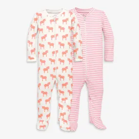 Organic zip footie 2-pack gift set Organic zip footie 2-pack gift set