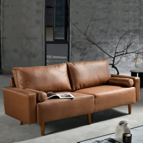 Ovios  78.74'' Luxe Loveseat Sofa with Suede or Corduroy, and 2 Comfy Pillows Ovios  78.74'' Luxe Loveseat Sofa with Suede or Corduroy, and 2 Comfy Pillows