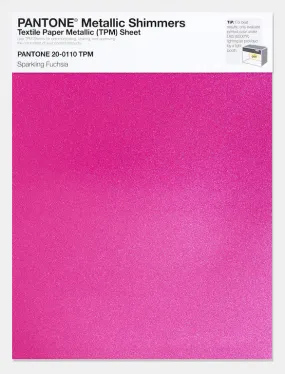 Pantone Metallic Shimmers Textile Paper Metallic Sheet 20-0110 Sparkling Fuchsia Pantone Metallic Shimmers Textile Paper Metallic Sheet 20-0110 Sparkling Fuchsia