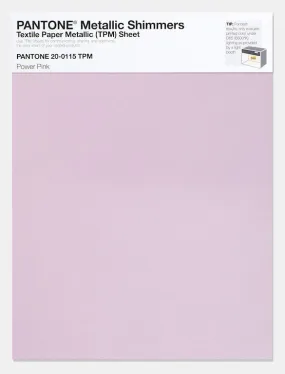 Pantone Metallic Shimmers Textile Paper Metallic Sheet 20-0115 Power Pink Pantone Metallic Shimmers Textile Paper Metallic Sheet 20-0115 Power Pink