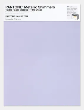 Pantone Metallic Shimmers Textile Paper Metallic Sheet 20-0130 Lavender Shimmer Pantone Metallic Shimmers Textile Paper Metallic Sheet 20-0130 Lavender Shimmer