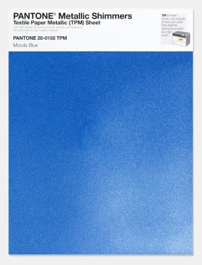 Pantone Metallic Shimmers Textile Paper Metallic Sheet 20-0155 Moody Blue Pantone Metallic Shimmers Textile Paper Metallic Sheet 20-0155 Moody Blue