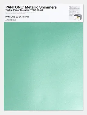 Pantone Metallic Shimmers Textile Paper Metallic Sheet 20-0178 Amphibious Pantone Metallic Shimmers Textile Paper Metallic Sheet 20-0178 Amphibious
