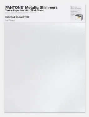 Pantone Metallic Shimmers Textile Paper Metallic (TPM) Sheet 20-0002 Ice Palace Pantone Metallic Shimmers Textile Paper Metallic (TPM) Sheet 20-0002 Ice Palace