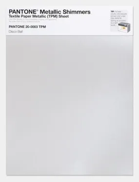 Pantone Metallic Shimmers Textile Paper Metallic (TPM) Sheet 20-0003 Disco Ball Pantone Metallic Shimmers Textile Paper Metallic (TPM) Sheet 20-0003 Disco Ball