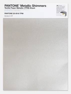 Pantone Metallic Shimmers Textile Paper Metallic (TPM) Sheet 20-0018 Scratch Off Pantone Metallic Shimmers Textile Paper Metallic (TPM) Sheet 20-0018 Scratch Off