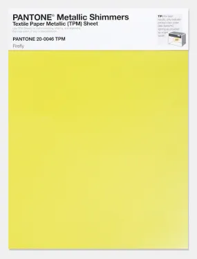 Pantone Metallic Shimmers Textile Paper Metallic (TPM) Sheet 20-0046 Firefly Pantone Metallic Shimmers Textile Paper Metallic (TPM) Sheet 20-0046 Firefly