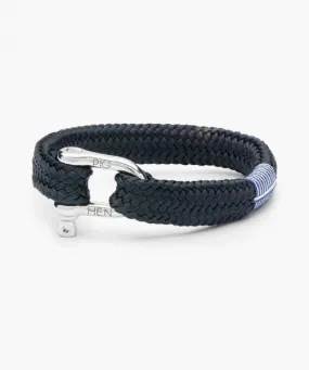 Pig & Hen - Gorgeous George Rope Bracelet - Navy/Silver Pig & Hen - Gorgeous George Rope Bracelet - Navy/Silver