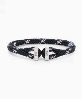 PIG & HEN - Icy Ike Rope Bracelet - Navy/Orchid Purple/Silver PIG & HEN - Icy Ike Rope Bracelet - Navy/Orchid Purple/Silver