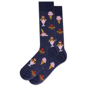 "Desserts " Crew Socks by Hot Sox - Large "Desserts " Crew Socks by Hot Sox - Large