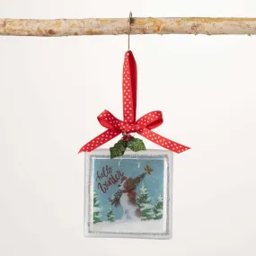 "Hello Winter" Dog Ornament Multicolor 4.5"H Glass "Hello Winter" Dog Ornament Multicolor 4.5"H Glass