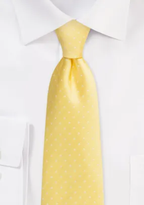 Saffron Yellow Polka Dot Necktie Saffron Yellow Polka Dot Necktie