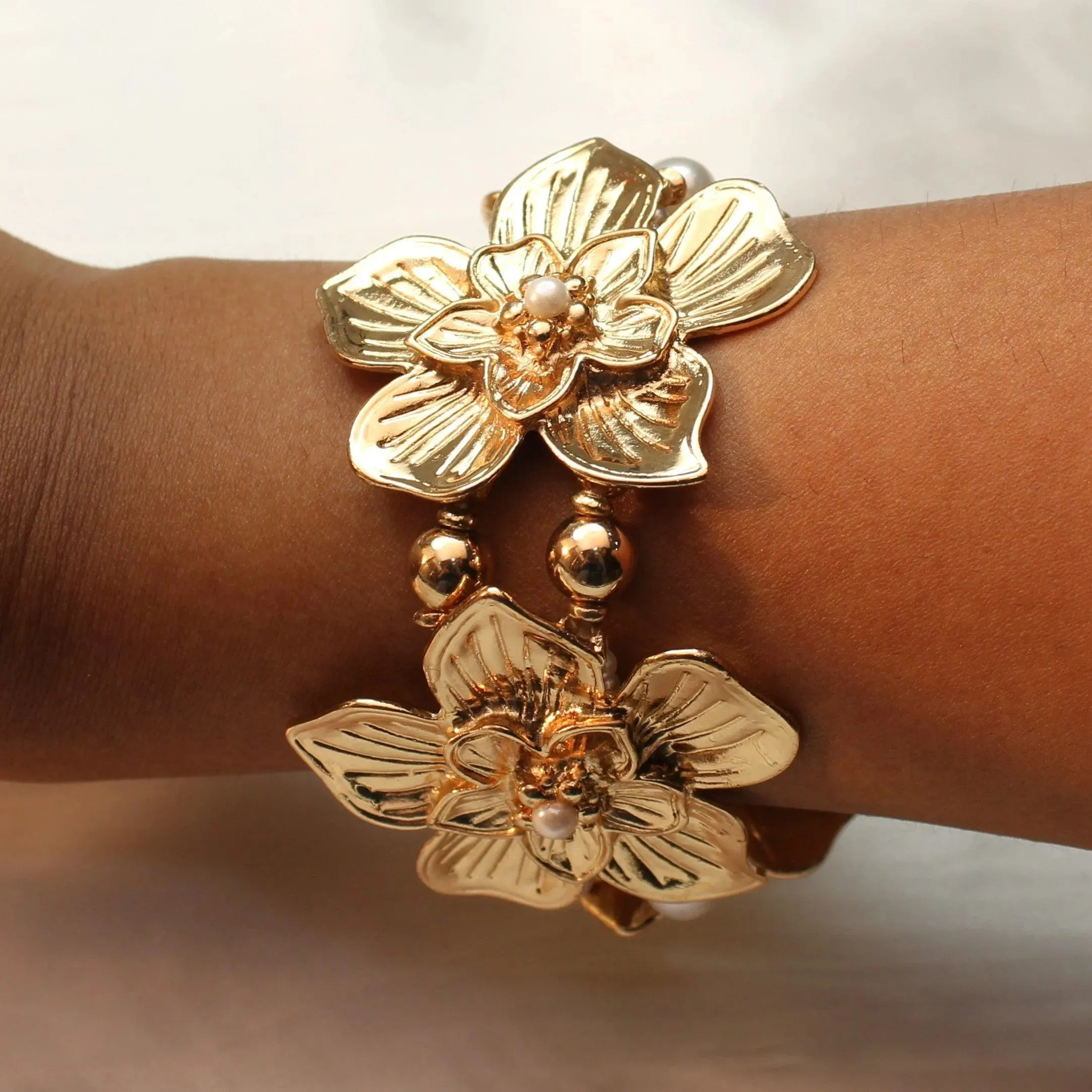 TFC Italian Charm Gold Plated Statement Bracelet