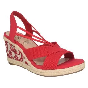 Tiyasa Platform Wedge Stretch Sandal with Mermory Foam Tiyasa Platform Wedge Stretch Sandal with Mermory Foam