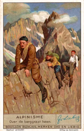 Vintage Alpine Climbing Poster - Razors Edge Vintage Alpine Climbing Poster - Razors Edge