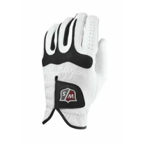Wilson Mens Grip Soft LH Gloves - WHITE BLACK Wilson Mens Grip Soft LH Gloves - WHITE BLACK