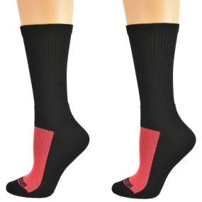 Women's Athletic Crew Socks, Colorful Cotton Athletic Cushioned Socks, 2 Pair Pack Women's Athletic Crew Socks, Colorful Cotton Athletic Cushioned Socks, 2 Pair Pack