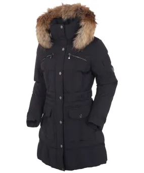 Women's Tanya Quilted 3/4 Coat With Removable Fur Ruff Women's Tanya Quilted 3/4 Coat With Removable Fur Ruff