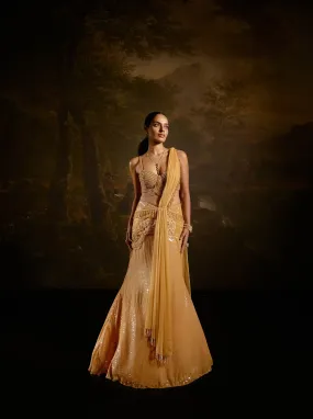 Yashvi Gold Embroidered Saree Yashvi Gold Embroidered Saree